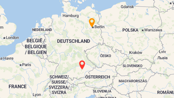 Map of company locations