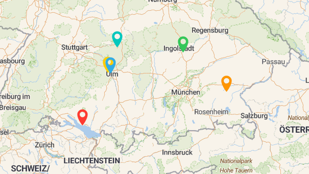 Map of company locations