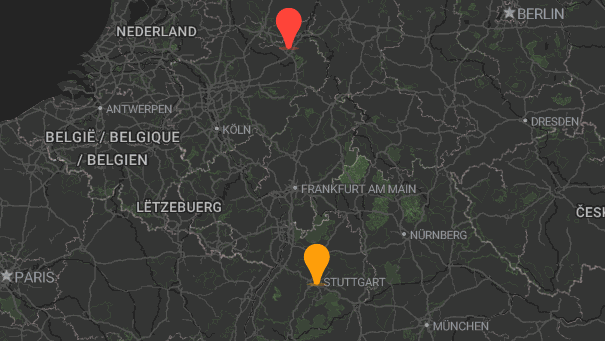 Map of company locations