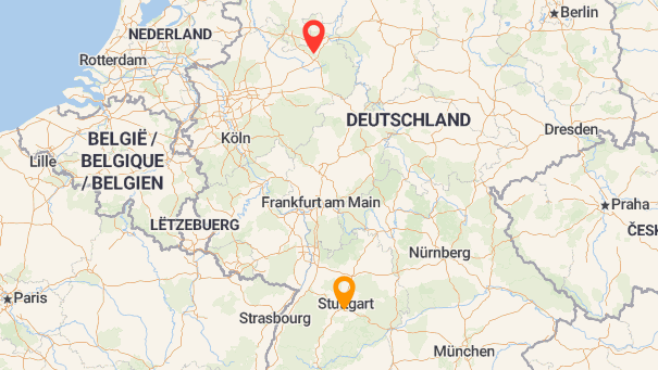 Map of company locations