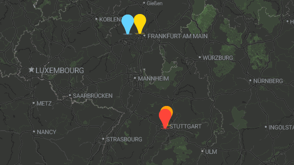 Map of company locations