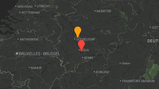 Map of company locations