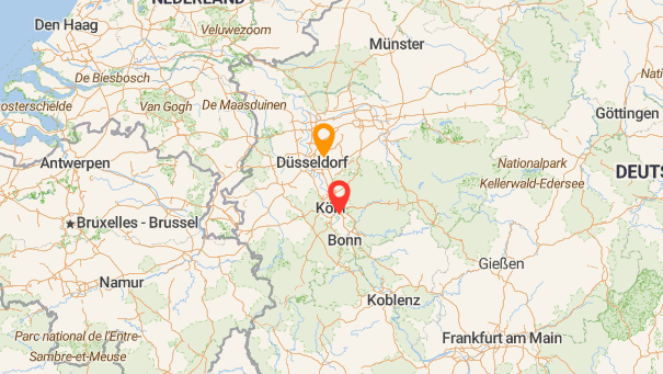 Map of company locations