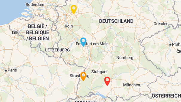 Map of company locations