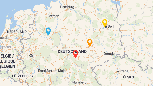 Map of company locations