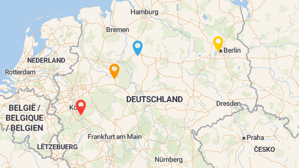 Map of company locations