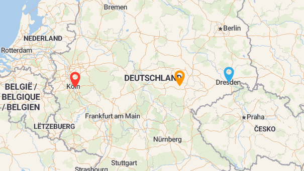 Map of company locations