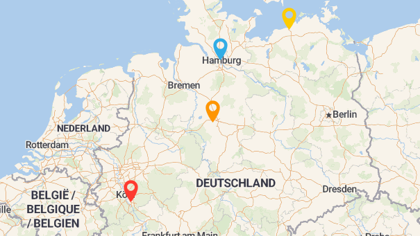 Map of company locations