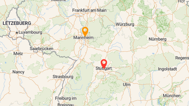 Map of company locations