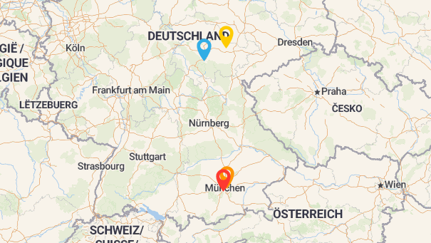Map of company locations