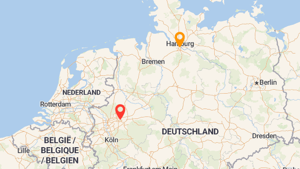Map of company locations