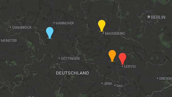 Map of company locations