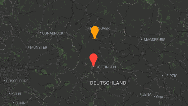 Map of company locations