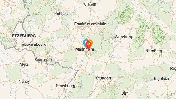 Map of company locations