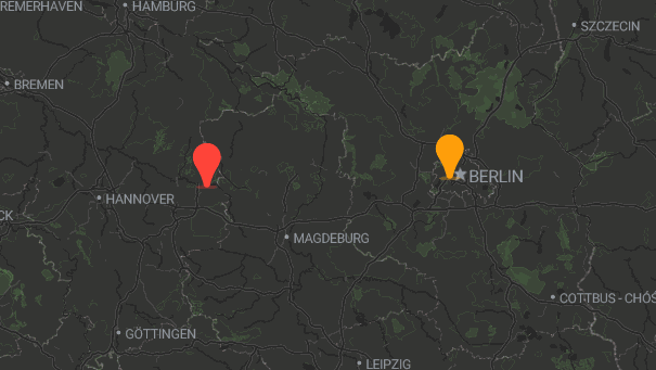 Map of company locations