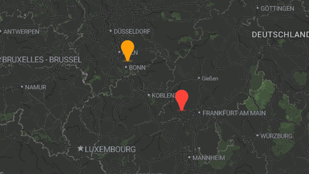 Map of company locations