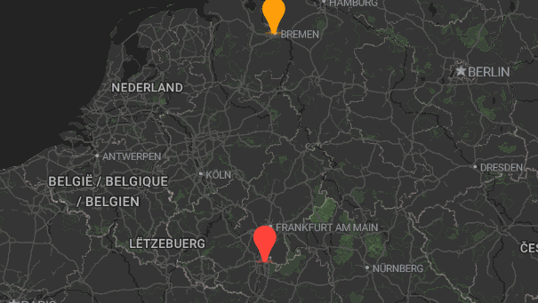 Map of company locations