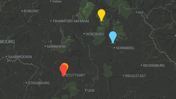 Map of company locations