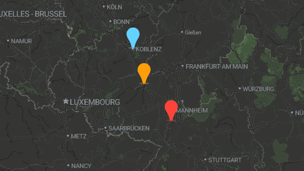 Map of company locations
