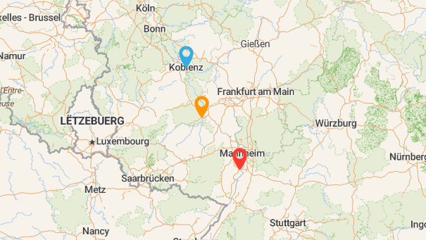 Map of company locations