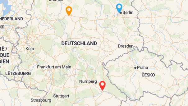 Map of company locations