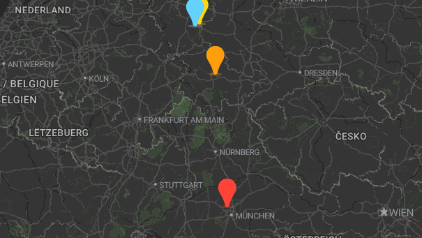 Map of company locations