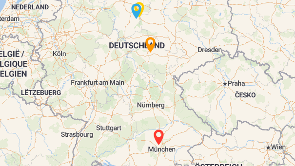 Map of company locations