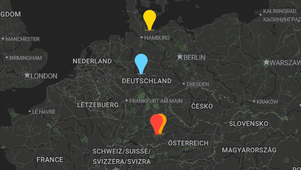 Map of company locations