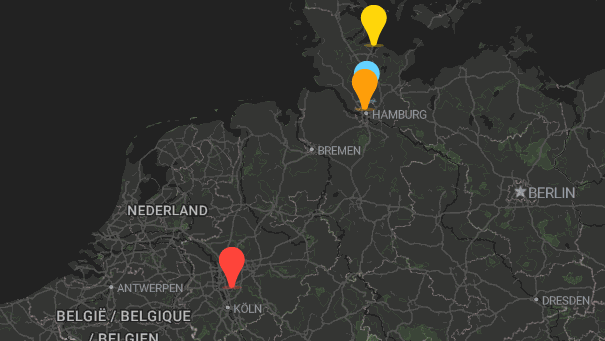 Map of company locations