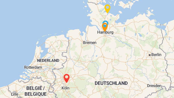 Map of company locations