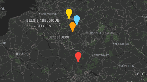 Map of company locations