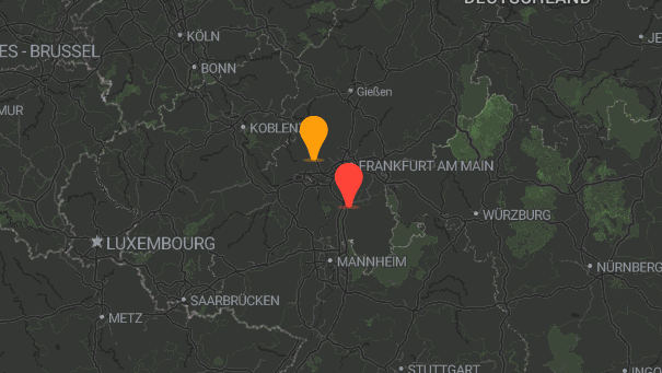 Map of company locations