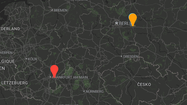 Map of company locations