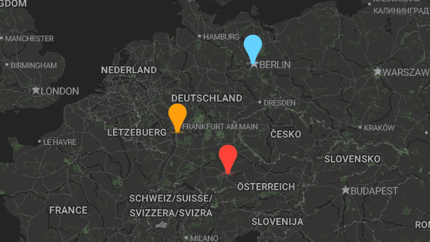 Map of company locations