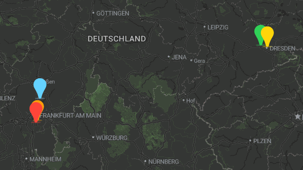 Map of company locations