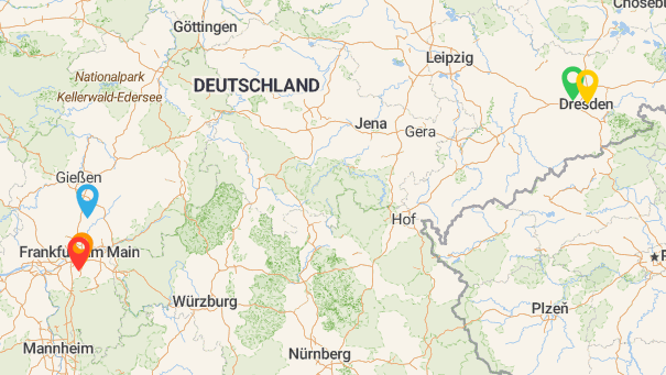 Map of company locations