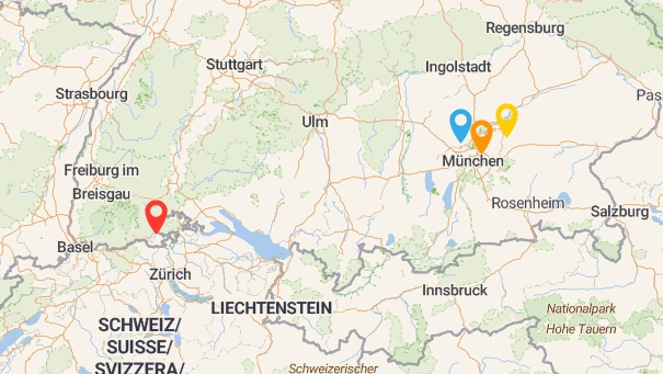 Map of company locations