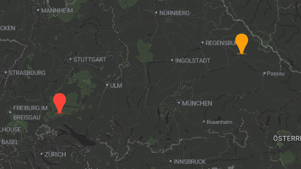 Map of company locations