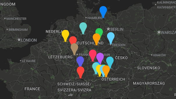 Map of company locations