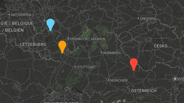 Map of company locations