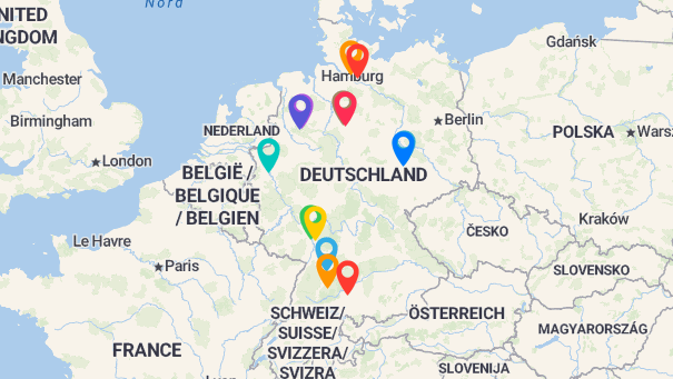 Map of company locations