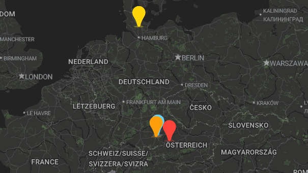 Map of company locations