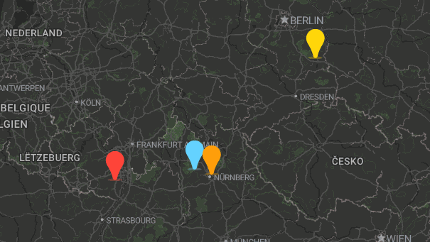 Map of company locations