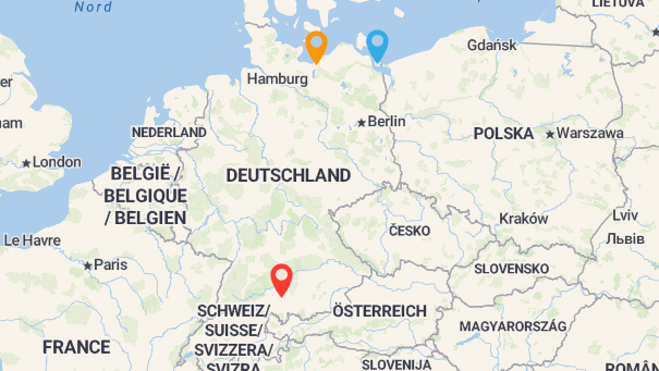 Map of company locations