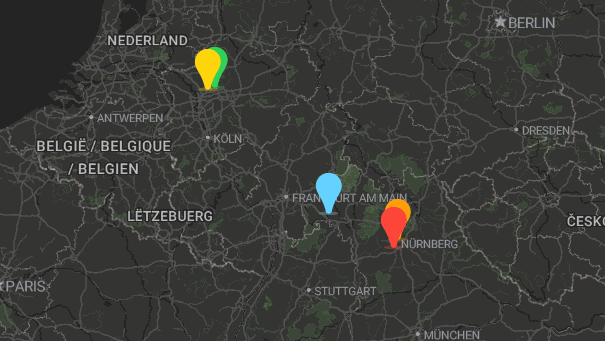 Map of company locations