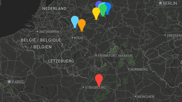 Map of company locations