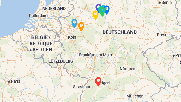 Map of company locations