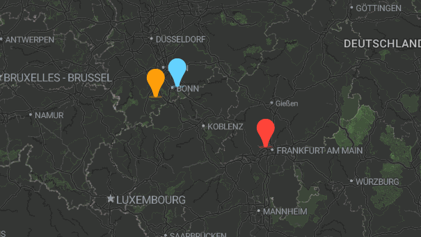 Map of company locations