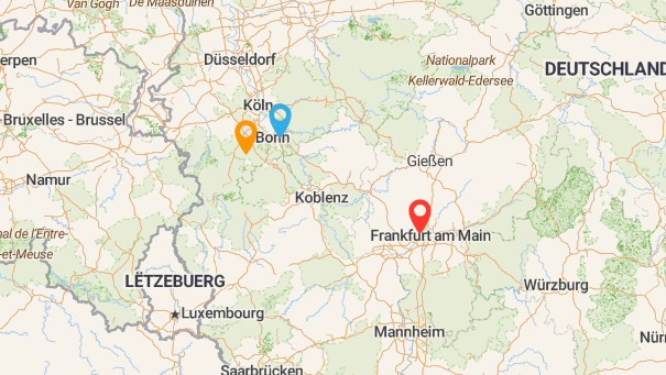 Map of company locations