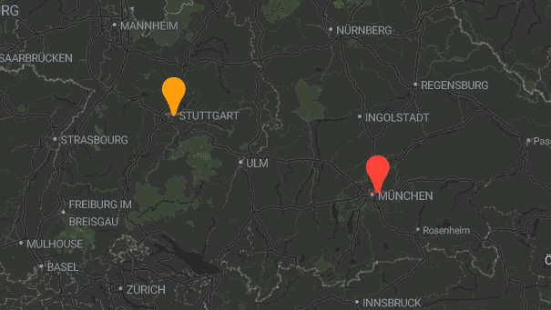 Map of company locations